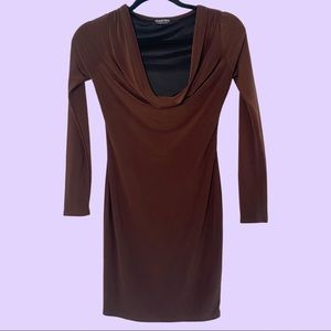 Brown slip / bodycon dress